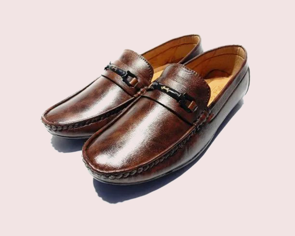 Daily Wear Brown Buckle Loafers Images